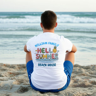 Personalized Hello Summer Family Matching Vacation T-Shirt