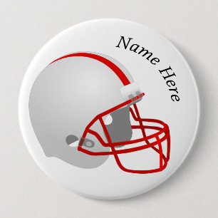 Personalized Helmet  4 Inch Round Button