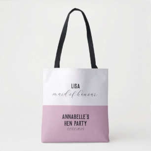 Personalized hen party tote bag