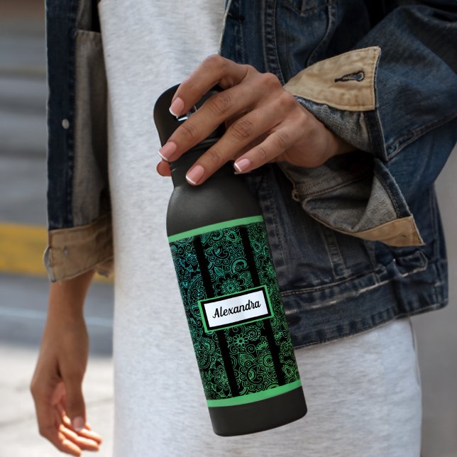 Personalized Henna Yoga Pattern 710 Ml Water Bottle (Creator Uploaded)