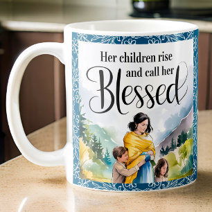 Personalized Her Children Rise Christian Women Coffee Mug
