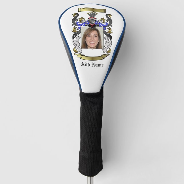 Personalized Heraldic Golf Head Cover (Front)
