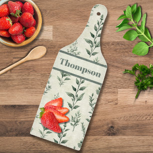 Personalized Herb Plant Pattern Cutting Board