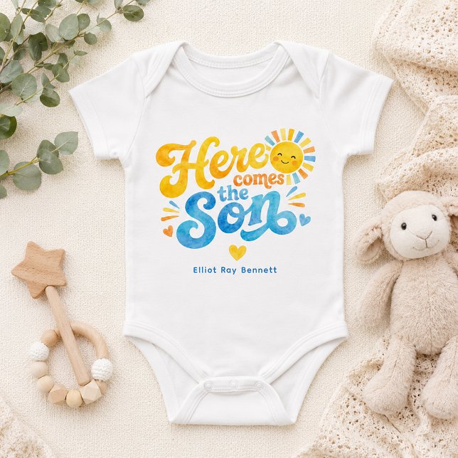 Personalized Here Comes the Son Baby Bodysuit (Here Comes the Son)
