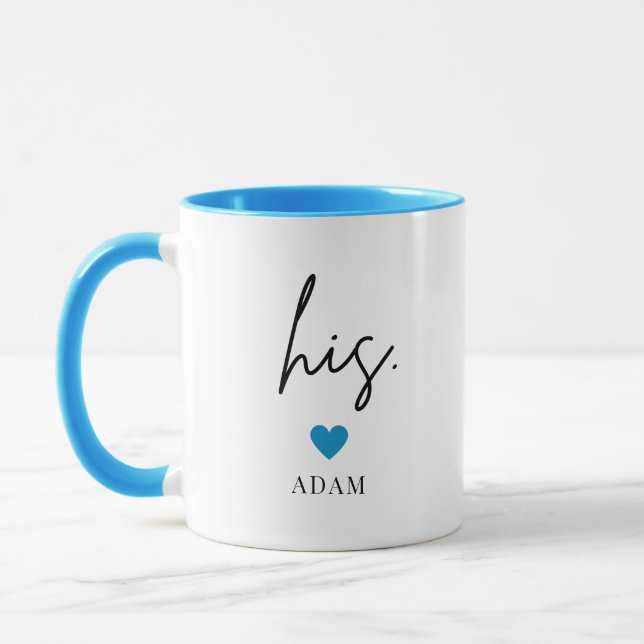 Personalized Hers & His New Couple Lovers Mug (Left)