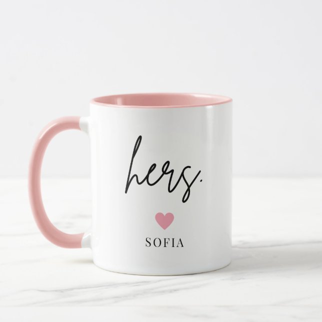 Personalized Hers & His New Couple Lovers Mug (Left)