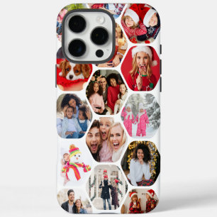 Personalized Hexagon Multi Photo Collage iPhone 16 Pro Max Case