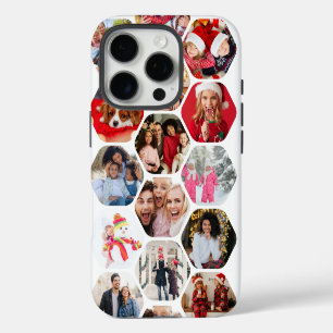 Personalized Hexagon Multi Photo Collage iPhone 16 Pro Case