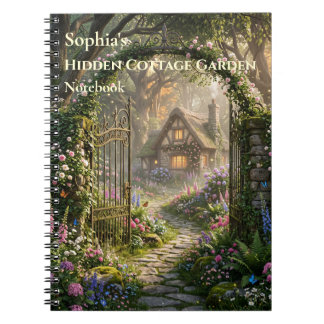 Personalized Hidden Cottage Garden Spiral Notebook