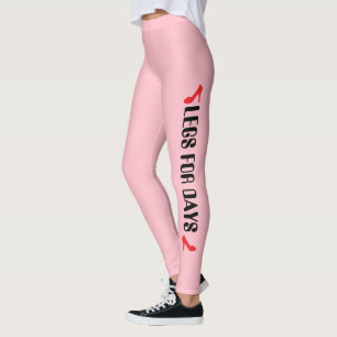 Personalized High Heel Quote in Pink Leggings