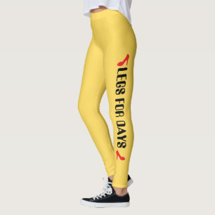 Personalized High Heel Quote Yellow Leggings