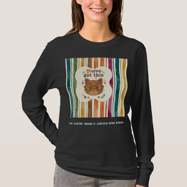 Personalized High School Cat T-Shirt  (Front)
