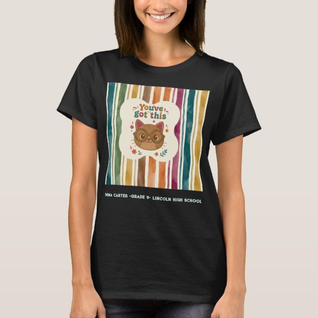 Personalized High School Cat T-Shirt  (Front)