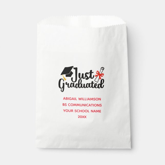 Personalized High School College Graduation  Favour Bag (Front)