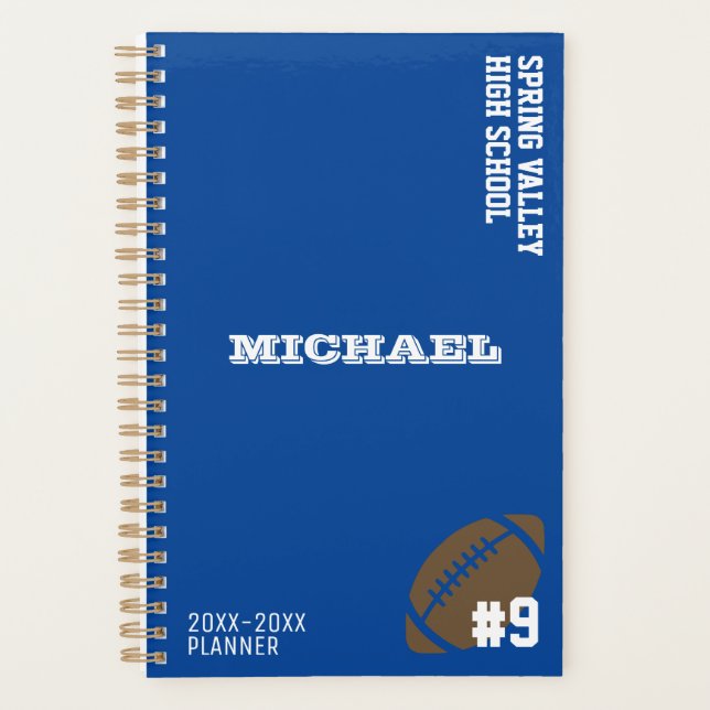 Personalized High School Football Planner (Front)