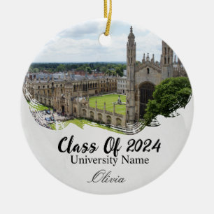 personalized high school graduation  ceramic ornament