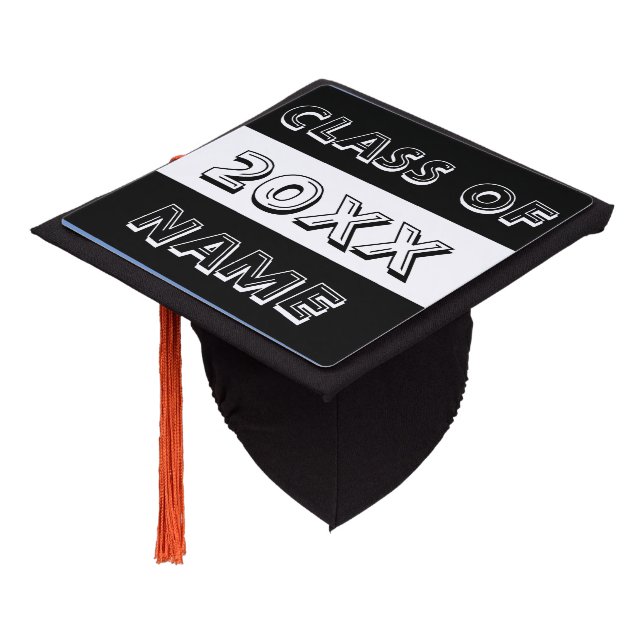 Personalized High School Graduation Class Graduation Cap Topper (Angled)