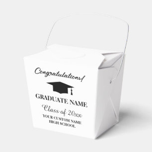 Personalized High School graduation party Favor Box