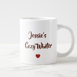 Personalized Highland Cow Cozy Winter Large Coffee Mug