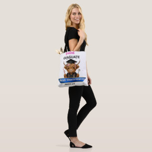 Personalized Highland Cow Dental Hygienist Graduat Tote Bag