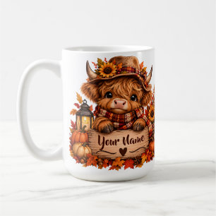 Personalized Highland Cow Fall Mug