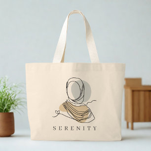 Personalized Hijab Line Art Tote   World Hijab Day