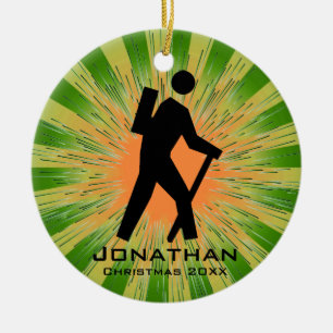 Personalized Hiking Ornament