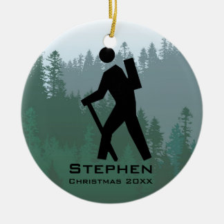 Personalized Hiking Ornament