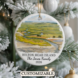 Personalized Hilton Head Island, South Carolina Ceramic Ornament