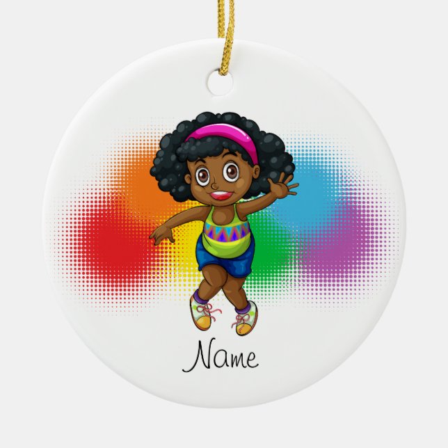 Personalized Hip Hop Dance Christmas Ornaments (Front)