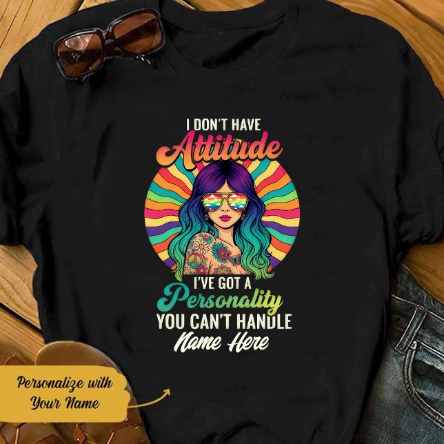 Personalized Hippie Girl You Can't Handle T Shirt (Creator Uploaded)