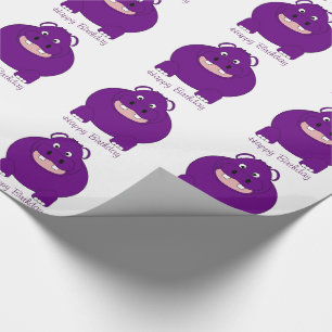 Personalized Hippopotamus Design Wrapping Paper