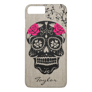 Personalized Hipster Sugar Skull Case-Mate iPhone Case
