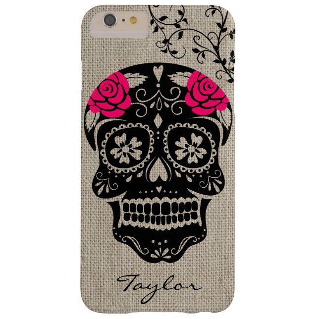 Personalized Hipster Sugar Skull Case-Mate iPhone Case (Back)