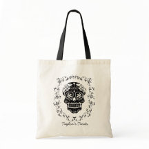Personalized Hipster Sugar Skull Trick or Treat