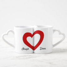 Personalized His & Hers Valentine Red Heart