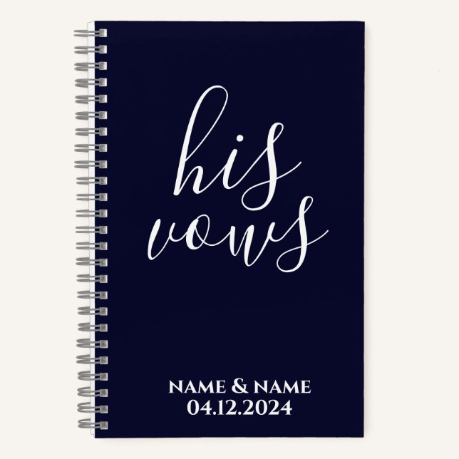 Personalized His Vows Book (Front)