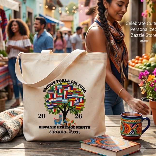 Personalized Hispanic Heritage Month  Large Tote Bag (Creator Uploaded)