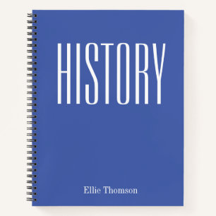 Personalized History Class Simple Graph Paper Notebook