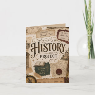 Personalized history Project invitation   Vintage 