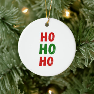 Personalized ho ho ho christmas ornament 