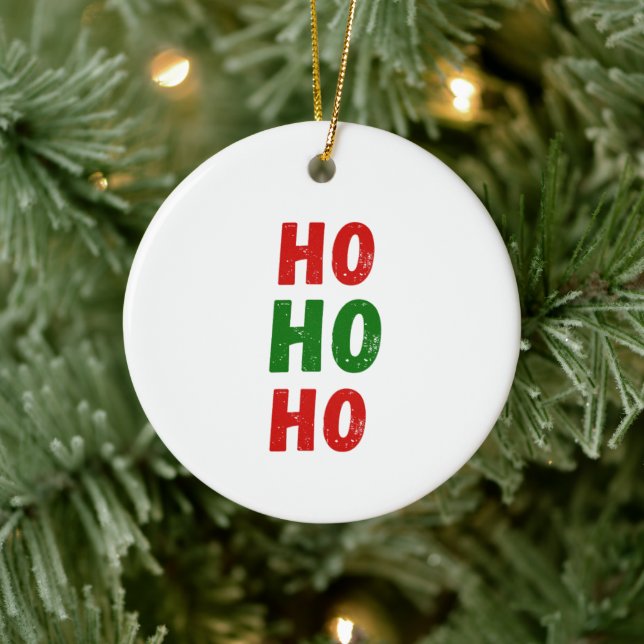 Personalized ho ho ho christmas ornament  (Tree)