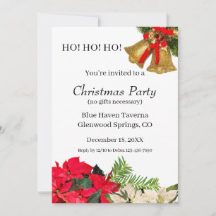 Personalized HO! HO! HO! Christmas Party Invite