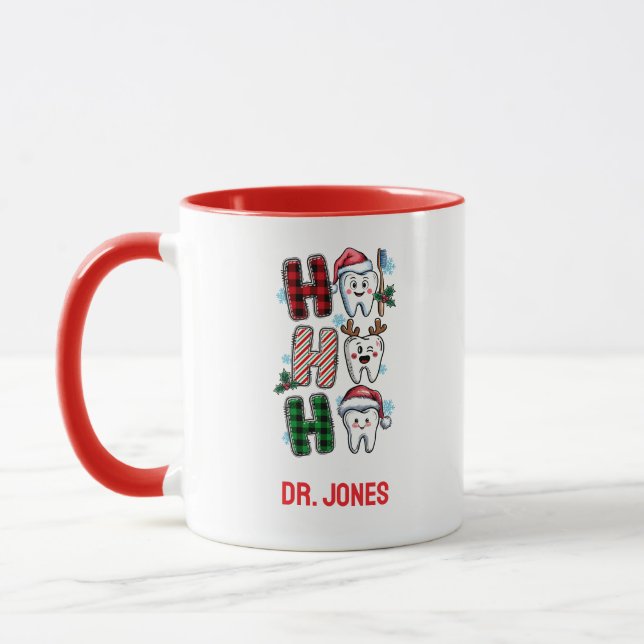 Personalized Ho Ho Ho Dental  Mug (Left)