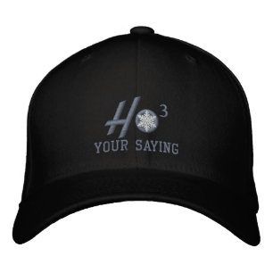Personalized Ho Ho Ho Snowflake Design Embroidered Hat