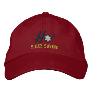 Personalized Ho Ho Ho Snowflake Embroidered Hat