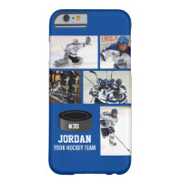 Personalized Hockey 5 Photo Collage Name Team #