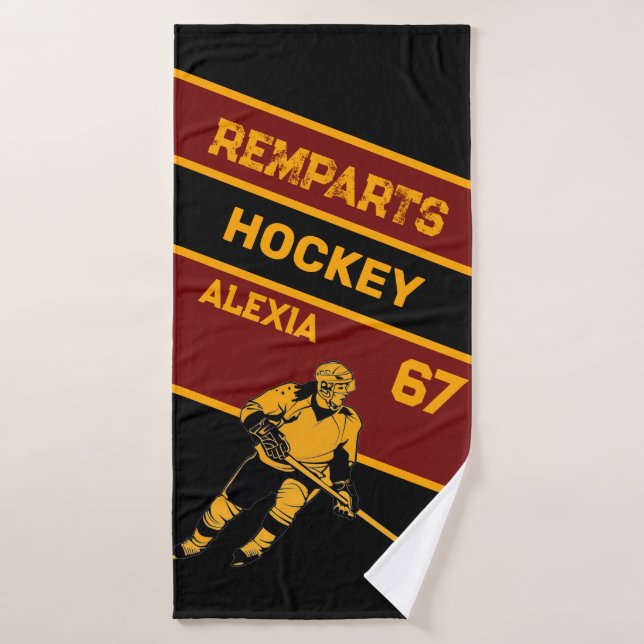 Personalized Hockey Bath Towel (Bath Towel)