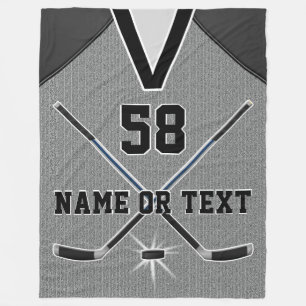 Personalized Hockey Blankets, Any Colours, 3 Sizes Fleece Blanket