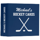 Personalized hockey card binder for collectors